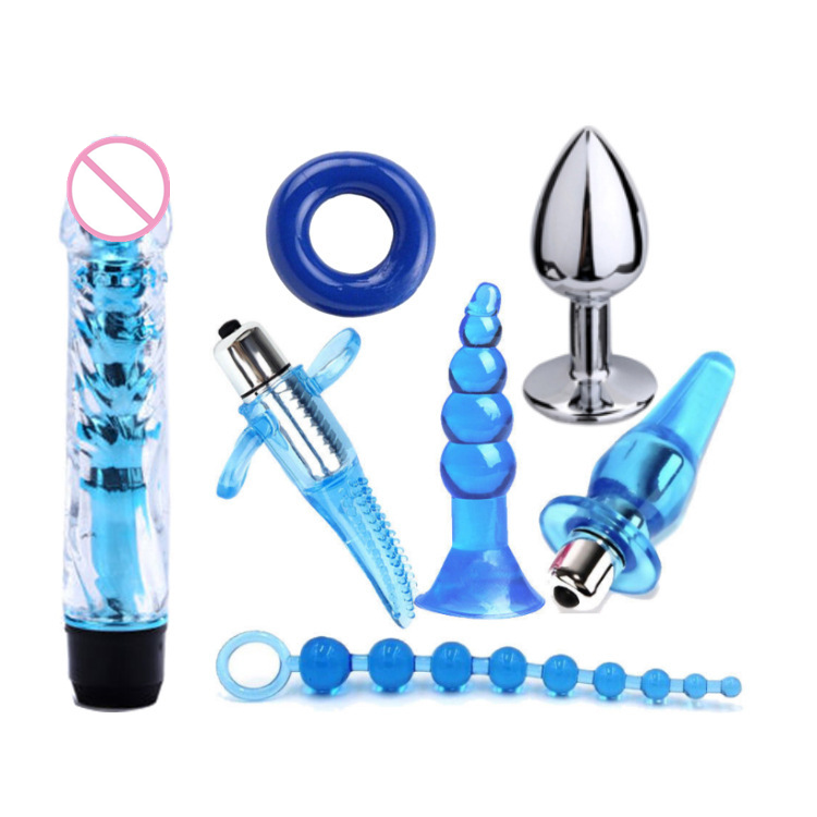 Anal Silicon Plug Set with Bullet Vibrator - Sex Toy Butt Plug Set