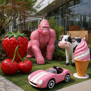Sculture di Gorilla, <span class=keywords><strong>Frutta</strong></span>, Fragola, Ciliegia, Mucca a Grandezza Naturale, Gelato da Giardino, Auto da Esterno, in Resina Poliestere Ecologica, Personalizzate, Anime - Product Image 1