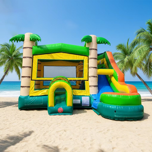 Castillo Inflable <span class=keywords><strong>con</strong></span> Tobogán, Castillo Hinchable <span class=keywords><strong>con</strong></span> Diseño de Palmera <span class=keywords><strong>para</strong></span> <span class=keywords><strong>Alquiler</strong></span>, Venta al Por Mayor - Product Image 1