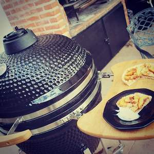 Parrilla Kamado de Cerámica Estilo <span class=keywords><strong>Coreano</strong></span> Moderna de 15 Pulgadas (13-29 cm) con Combustible de Carbón para Uso en Jardín - Product Image 4