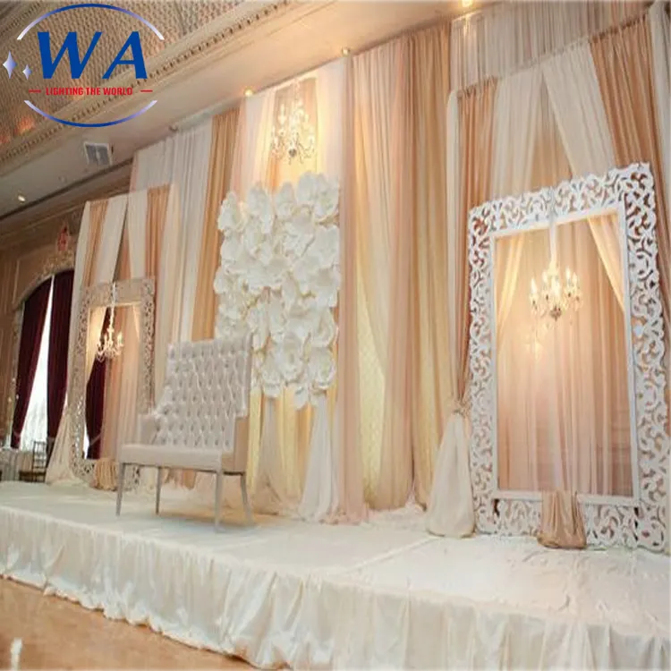 פופולרי צינור ווילון סט חתונה שלב קישוט הודי וילונות רקע החתונה Mandap