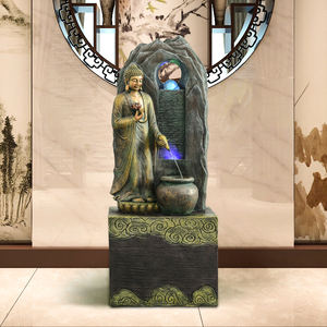 बुद्ध प्रतिमा के साथ बाहरी सजावट संगमरमर का पानी का फव्वारा - Product Image 2