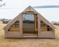 Vente en gros 3*4m 2*3m tente gonflable extérieure étanche automatique pour la famille camping randonnée avec tissu Oxford et PVC