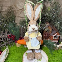 Ornement de Pâques suspendu fait main en forme de lapin, mignon, pour la maison et les fêtes, vente en gros