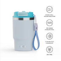 Tasse à café en acier inoxydable de gobelet à double paroi isolée de voyage de thermos de vide de voiture de logo personnalisé de Hong Ling