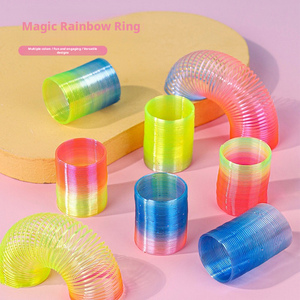 Nouvelle spirale arc-en-ciel à paillettes brillantes, spirale magique pour enfants, spirale arc-en-ciel miniature en gros - Product Image 1