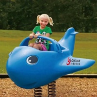 Qiyuan QY002 Cheval à bascule en forme de baleine, chaise pivotante, équipement de jeu extérieur coloré et sûr en plastique PE pour enfants