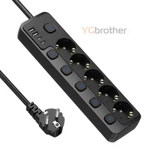 Lage Prijs Bureau Mount Power Strip Met Timer Individuele Schakelaar