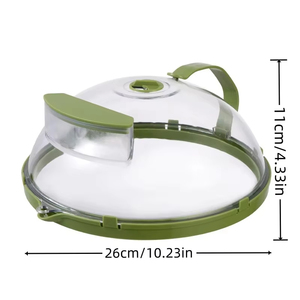 Cubierta de microondas para alimentos, cubierta transparente para salpicaduras de microondas con vaporizador de agua y mango, cubiertas de placa de 10 pulgadas, utensilios de cocina - Product Image 6