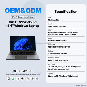 Ordinateur portable fin 15,6 pouces FHD 1920x1080 IPS Intel Quad-Core N5095 16 Go LPDDR4 <span class=keywords><strong>512</strong></span> Go SSD WiFi 6 Clavier rétroéclairé Nouveau - Product Image 3
