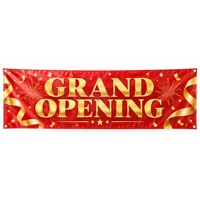 Bannière de Célébration de Grande Ouverture en Vinyle PVC 18oz en Gros, Affichage Personnalisé pour l'Ouverture de Magasin