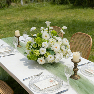 Centros de Mesa Decorativos Personalizados para Bodas, Bola de Flores Artificiales de Seda para Centros de Mesa de Boda - Product Image 1