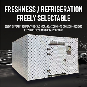 Chambre froide mobile commerciale compacte avec équipement complet et unité de congélation pour produits frais, à économie d'énergie et à consommation réduite d'énergie - Product Image 3