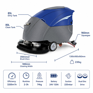 Nettoyeur de sols haute performance S700 3200 M2/h avec balai de 960 mm pour le nettoyage des aéroports, des gares et des bâtiments publics - Product Image 4
