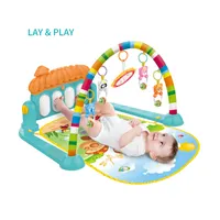 Babygym kick n play piano gym baby、baby gym mat play mat hanging toys、gimnasio para bebe baby play activity gym toys mat