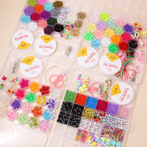 Perles de riz en verre bricolage perlé nouveau jouet éducatif fait à la main pour enfants bracelet collier matériel ensemble fabricants vente directe - Product Image 1