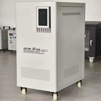 Stabilisateur de tension triphasé 50 kVA, 380 V, fil de cuivre, servo TNS, modèle 50 Hz, écran LCD, protection contre les surtensions SVC
