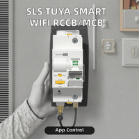 Disjoncteur intelligent WiFi Tuya RCCB/MCB 1P-4P 10A-63A 220V/380V avec contrôle à distance par application, verrouillage manuel, capacité de coupure 6kA, certifié CE