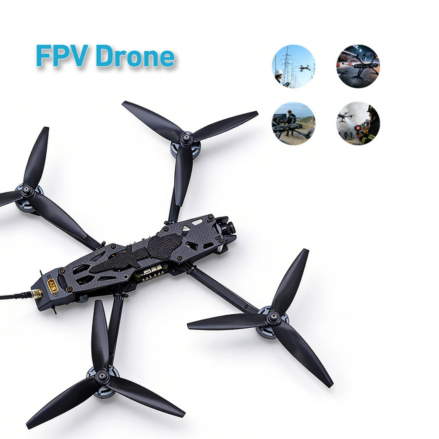 5inch FPV Racing Drone with 5.8G ELRS Brushless Motor High Speed RTF 2KM Transmission 1080p FHD Video 48MP Camera Remote Control