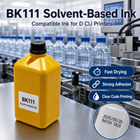 Compatible BK111 à base de solvant pour imprimante D CIJ, impression numérique, séchage rapide et forte adhérence