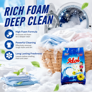 Idol-detergente en polvo para la ropa, detergente en polvo para lavar la ropa en el mercado de África, 4kg - Product Image 3