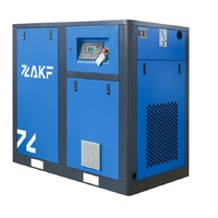 Compresseur d'air à vis à vitesse fixe haute efficacité ZAKF 45KW 60HP 7-13Bar, sur mesure, lubrifié à l'huile