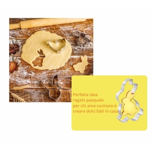 Set di 22 stampini per biscotti pasquali in acciaio inossidabile a forma di coniglietto, uovo, carota, pulcino, farfalla e fiore per la cottura - Product Image 6
