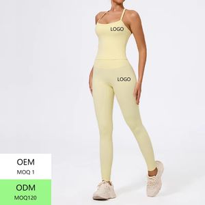 Ensemble <span class=keywords><strong>de</strong></span> yoga pour femmes, couleur unie, soutien-gorge <span class=keywords><strong>de</strong></span> <span class=keywords><strong>sport</strong></span> sans couture et leggings, tenue <span class=keywords><strong>de</strong></span> <span class=keywords><strong>sport</strong></span> deux pièces pour la salle <span class=keywords><strong>de</strong></span> <span class=keywords><strong>sport</strong></span>, l'entraînement et les activités sportives - Product Image 4