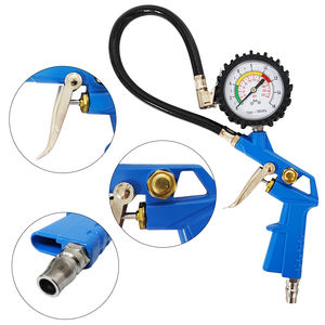 Heavy Duty 0-230psi Analog <b>Tire</b> Pressure <b>Gauge</b> with Hose & Swivel Chuck - Product Image 6