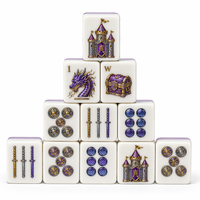 Coffret de Tuiles de Mahjong de Luxe 166 Pièces Marque Wowu, Personnalisé OEM, Écologique, en Acrylique Gravé, pour Cadeaux de Noël et de Fêtes Américaines, Idéal pour la Famille