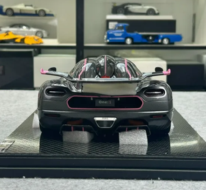 Modelo de Coche Frontiart 1/12 <span class=keywords><strong>Koenigsegg</strong></span> <span class=keywords><strong>One</strong></span> 1 Rosa de Resina de Carbono Impreso en 3D de Alta Calidad y Detallado para Exhibición/Exhibición - Product Image 4