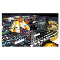 Structure de jeu géante multi-niveaux sur le thème de l'espace, style galaxie, aire de jeux pour enfants, toboggan, équipement de terrain de jeu intérieur pour centre pour enfants
