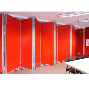 Milti-fold hinged glide wall Movable Wood Walls soundproof divider room Acoustic Partition design for office