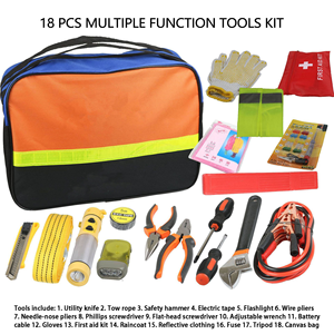 Juego de Herramientas Multifunción Portátil de 18 Piezas OEM, Kit de Alicates de Uso Diario, Juego de Herramientas para Reparación de Automóviles, Cinta Métrica, Martillo, Llave Hexagonal para Coche - Product Image 5