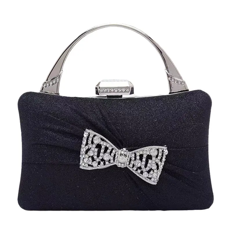 Großhandel Weihnachts geschenke Damen handtaschen Party Kleiner Rahmen Braut Silber Golden Schwarz Damen Clutch Bag Abend taschen