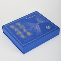 Boîte en carton solide de luxe, emballage en papier de style livre avec couvercle magnétique pliable en carton personnalisé, fait à la main