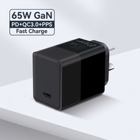 Cargador de Viaje Original Australiano con Enchufe Tipo C USB USB-C USBC de 65 W PD PPS Gan de Carga Rápida para Teléfono y Portátil Samsung