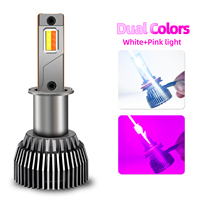 Phare LED bicolore 12V 24V 120W haute puissance H1 H3 H7 H8 H9 H11 H16 HB3 9005 HB4 9006 avec double tube en cuivre, compatible Canbus