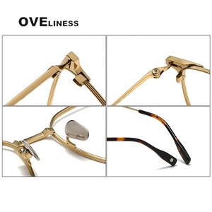 Montura de gafas ópticas de titanio puro para hombre, montura de gafas graduadas ópticas completas para miopía cuadrada para hombre, gafas nuevas 2024 - Product Image 4