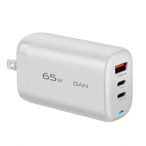อะแดปเตอร์ชาร์จอเนกประสงค์แบบ2 in 1 USB Type C 65W GAN ชาร์จเร็ว Type-C 3พอร์ตสำหรับโทรศัพท์มือถือ - Product Image 1