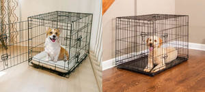 Sıcak satış DIY <span class=keywords><strong>Pet</strong></span> muhafaza küçük hayvan demir Net oyun parkı kediler köpekler için düğme kapatma kapalı oyun için güvenli Metal çelikten yapılmış - Product Image 4