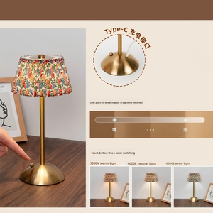 Modern Minimalist Pleated Fabric with Metal Accents Bedroom Bedside Lamp: USB-Rechargeable Night <strong>Light</strong>, Decorative <strong>Table</strong> Lamp - Product Image 3