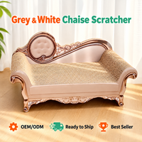 Griffoir pour chat classique en forme de chaise longue en carton ondulé, écologique, extra large, résistant à l'usure, sans perte de fibres, personnalisable