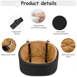 Siège de voiture pour chien, siège surélevé pour animaux de compagnie, siège de sécurité pour animaux de compagnie, siège de voiture confortable pour chien, toutes saisons, facile à installer - Product Image 6