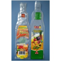 Sac plastique gonflable à extension automatique, 25 poches, pour bouteille, pochette en forme de fruits, liquide, manga, citron, banane, remplissage de jus