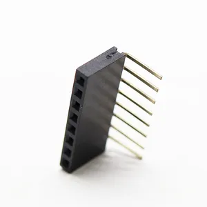 Aralık 2.54mm yükseklik 8.5mm pozisyonlar 2-40pin Y tipi soket tek sıra dişi başlık PCB için dik açı konektörü