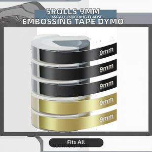Etiquetas Compatibles con Dymo Cidy de 9 mm x 3 m para Impresora 3D, Cinta de Relieve Dymo 1610/1880/1540, Modelo de Máquina de Escribir Motex E101 - Product Image 3