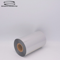 Pita Transfer termal Resin lilin perak 110mm * 300m Premium solusi baru kompatibel untuk Brother printer Barcode pita 24mm
