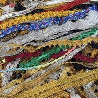 Vente en gros de ruban élastique à paillettes de 3 cm de largeur, finition brillante