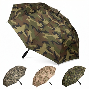 30 Inches Strong Fiberglass <b>Windproof</b> Waterproof Big Size Automatic Open Full Camouflage Design Straight Golf <b>Umbrella</b> With Logo - Product Image 1